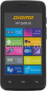 Смартфон DIGMA Q400 3G HIT, черный