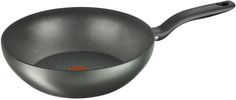 Сковорода ВОК (WOK) TEFAL Hard Titanium+ C6921902, 28см, без крышки, черный [2100096664]