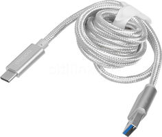 Кабель DEPPA USB Type-C - USB 3.0, 1.2м, серебристый [72249]