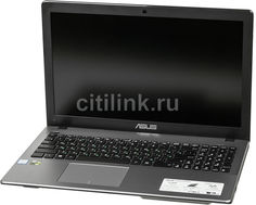 Ноутбук ASUS K550VX-DM408D, 15.6&quot;, Intel Core i5 6300HQ 2.3ГГц, 4Гб, 500Гб, 128Гб SSD, nVidia GeForce GTX 950M - 2048 Мб, Free DOS, 90NB0BB1-M10770, серый