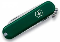 Складной нож VICTORINOX Classic, 7 функций, 58мм, зеленый [0.6223.4]