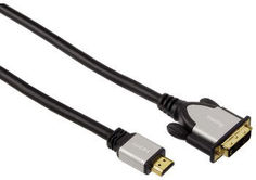 Кабель Hama DVI-D(m)/HDMI (m) 1.8м. Позолоченные контакты черный (00054533)