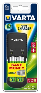 Зарядное устройство для аккумуляторов Varta Easy Energy Pocket + 4AA 2600 mAh R2U