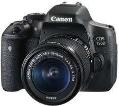 Зеркальный фотоаппарат Canon EOS 750D 18-55 IS STM + 50 IS STM (черный)