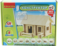 Конструктор BONDIBON Эко избушка из деревянных брусьев №2