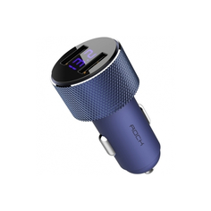 Зарядное устройство Rock Sitor Car Charger with Digital Display Blue RCC0127