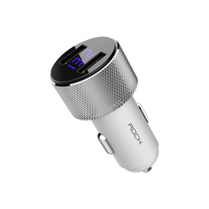 Зарядное устройство Rock Sitor Car Charger with Digital Display White RCC0127