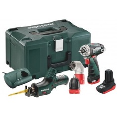 Набор аккумуляторных инструментов metabo combo set 2.2 10.8в: шуруповерт bs quick + сабельная ножовка ase 685054000