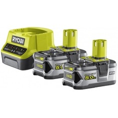 Аккумулятор ryobi one+ rc18120-250 (18 в; 5.0 а*ч; li-ion) 2 шт. + зарядное устройство rc18120
