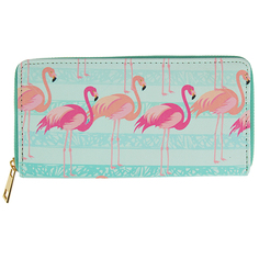 Кошелек `LADY PINK` SUMMER VIBES Фламинго голубой