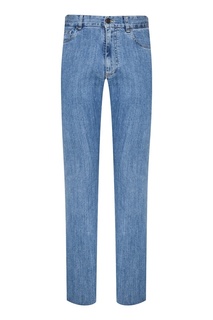 Голубые выбеленные джинсы Canali
