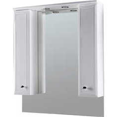 Зеркальный шкаф Am.Pm Bourgeois частично с подсветкой 85 см белый глянец (M65MPX0851WG) Am.Pm.