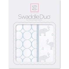 Набор пеленок SwaddleDesigns Swaddle Duo PB Elephant and Chickies Mod Duo (SD-474PB)