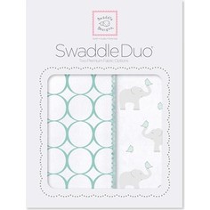 Набор пеленок SwaddleDesigns Swaddle Duo SC Elephant and Chickies Mod Duo (SD-474SC)