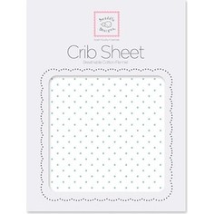 Детская простынь SwaddleDesigns Fitted Crib Sheet SeaCrystal Dot (SD-150SC)