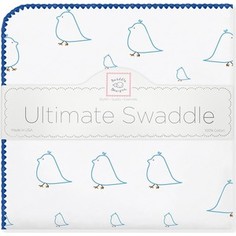 Фланелевая пеленка SwaddleDesigns для новорожденного Blue Chickies (SD-162B)