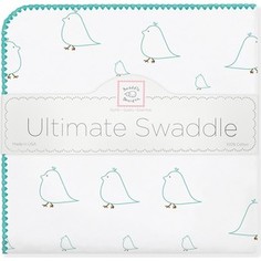Фланелевая пеленка SwaddleDesigns для новорожденного SeaCrystal Chickies (SD-162SC)