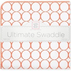 Фланелевая пеленка SwaddleDesigns для новорожденного Orange Mod/WH (SD-022O)