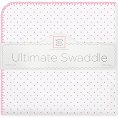 Фланелевая пеленка SwaddleDesigns для новорожденного Bt. Pink Polka Dot (SD-001P)