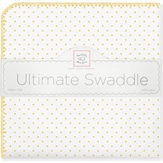 Фланелевая пеленка SwaddleDesigns для новорожденного Yellow Dot (SD-001Y)