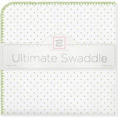 Фланелевая пеленка SwaddleDesigns для новорожденного Kiwi Polka Dot (SD-001KW)