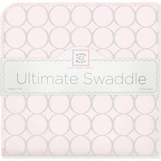 Фланелевая пеленка SwaddleDesigns для новорожденного Пастель круги розовая (SD-350SP)