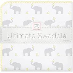 Фланелевая пеленка SwaddleDesigns для новорожденного PY Elephants/Chicks (SD-460PY)