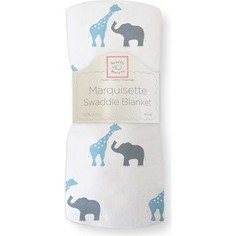 Пеленка детская тонкая SwaddleDesigns Маркизет B Giraffe/Elephant (SD-456B)