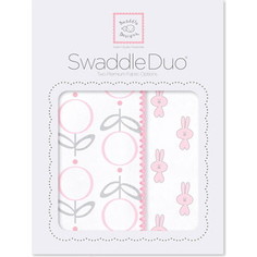 Набор пеленок SwaddleDesigns Swaddle Duo Pink Little Bunnie