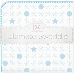 Пеленка фланель для новорожденного SwaddleDesigns Ultimate Jax & Stars Blue (SD-370PB)