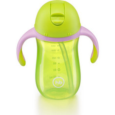 Поильник с трубочкой и ручками Happy Baby STRAW FEEDING CUP (14010 LIME)