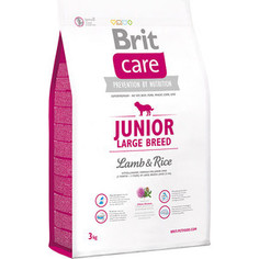 Сухой корм Brit Care Junior Large Breed Lamb & Rice гипоаллергенный с ягненком и рисом для молодых собак крупных пород 3кг (132704) Brit*
