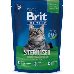 Сухой корм Brit Premium Cat Sterilized с курицей в соусе и куриной печенью для стерилизованных кошек 1,5кг (513161) Brit*