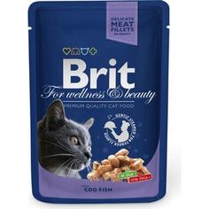 Паучи Brit Premium Cat Cod Fish с треской для кошек 100г (100307) Brit*