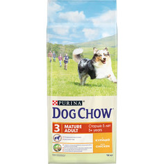 Сухой корм DOG CHOW Adult Mature 5+ with Chicken с курицей для собак в возрасте 5-9 лет 14кг (12308569)