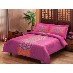 Комплект постельного белья TAC 2-х сп, перкаль, Karina v04-pembe, розовый (3945-84026)