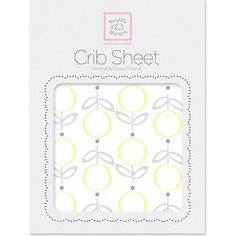 Детская простынь SwaddleDesigns Fitted Crib Sheet Yellow Lolli Fleur (SD-603Y)