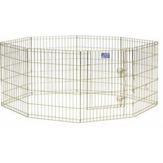 Вольер Midwest Gold Zinc 30 Exercise Pen with Door 8 панелей 61х76h см с дверью позолоченный цинк для животных