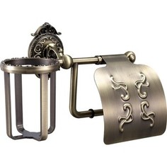 Бумагодержатель с тисненой крышкой Hayta Gabriel Antic Bronze (13903-3B/BRONZE) бронза