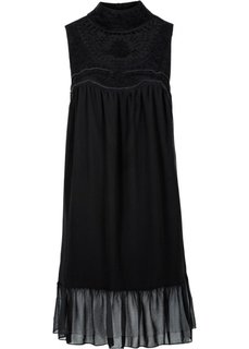 Платье с кружевом (черный) Bonprix