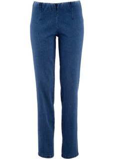 Узкие джинсы стретч, cредний рост (N) (синий «потертый») Bonprix
