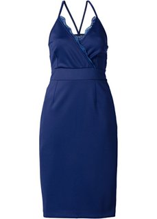 Платье с кружевными вставками (синий) Bonprix