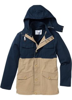 Куртка Regular Fit для межсезонья (темно-синий/бежевый) Bonprix