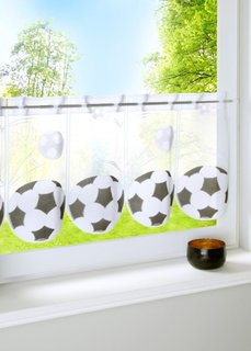 Кухонная штора Футбол (белый/черный) Bonprix