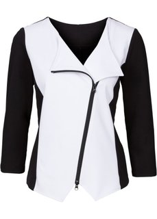 Трикотажная куртка (черный/белый) Bonprix