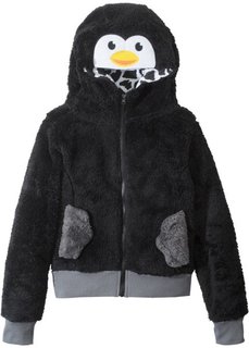 Жилет/куртка в анималистическом стиле (черный с пингвином) Bonprix