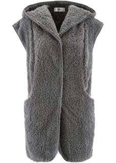 Жилет из искусственного меха (серый) Bonprix