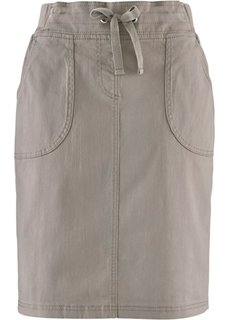 Эластичная юбка-карандаш (серо-коричневый) Bonprix