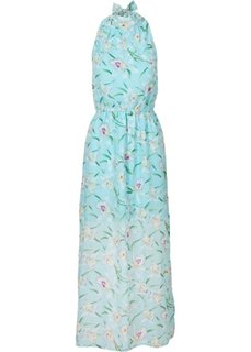 Макси-платье с цветочным принтом (бирюзовый с рисунком) Bonprix