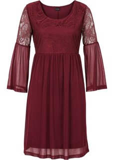 Платье с рукавами-фонариками (темно-бордовый) Bonprix